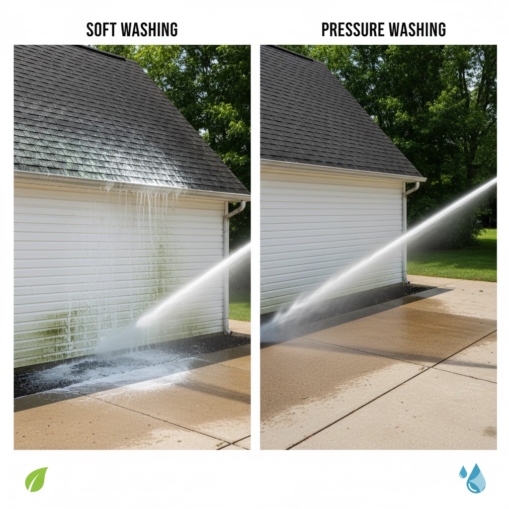 Soft Washing vs. Pressure Washing: What Your Rhode Island Home Really Needs